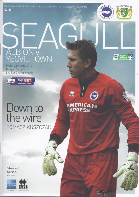 Brighton & Hove Albion FC v Yeovil Town FC